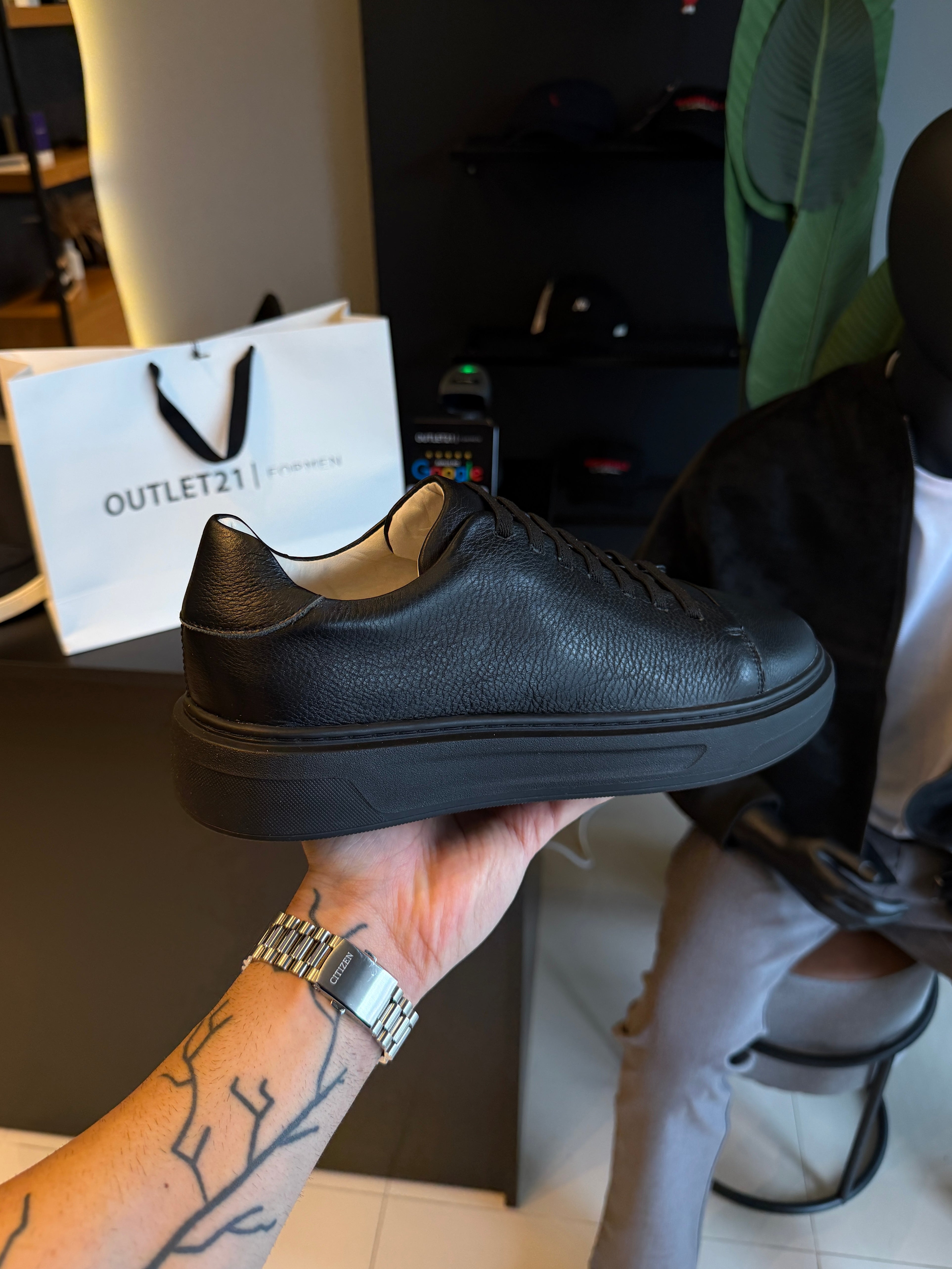 Tênis London Couro - Preto