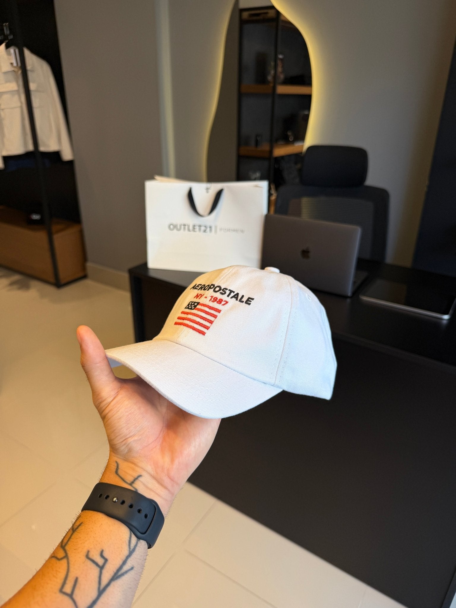 Boné Aeropostale NY 1987 - Off White