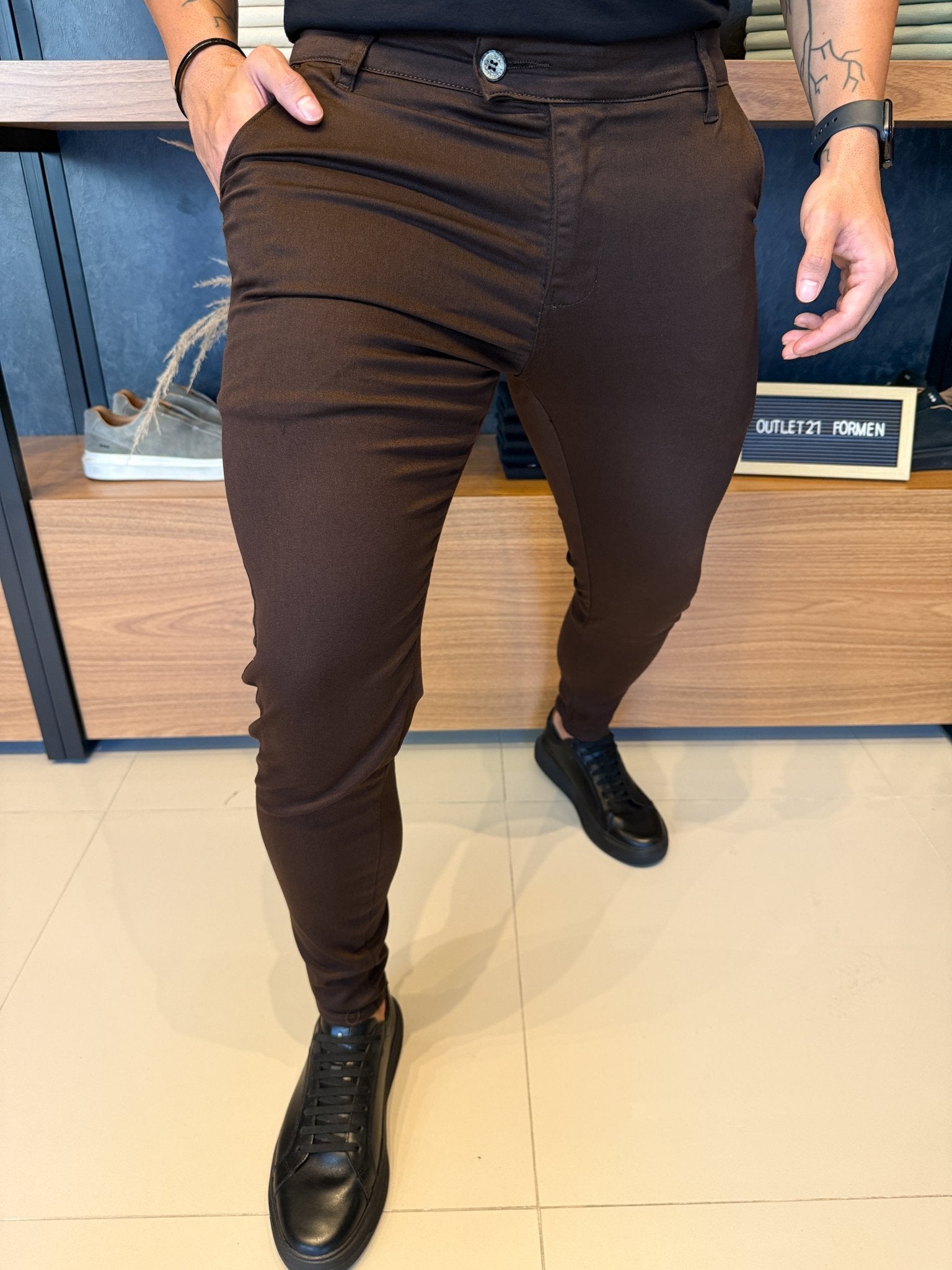 Calça Milano Alfaitaria Marrom