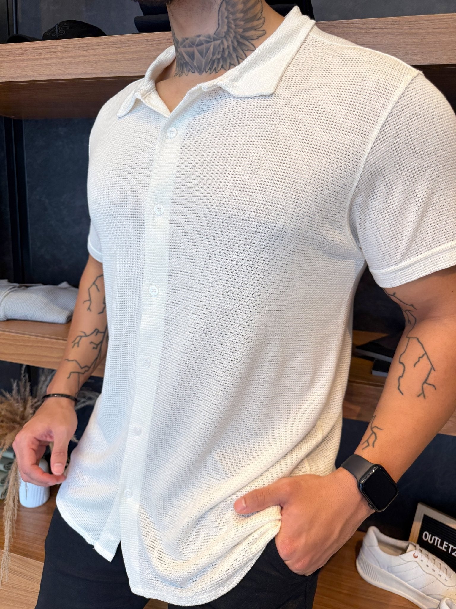 Camisa Bali Manga Curta - Branca