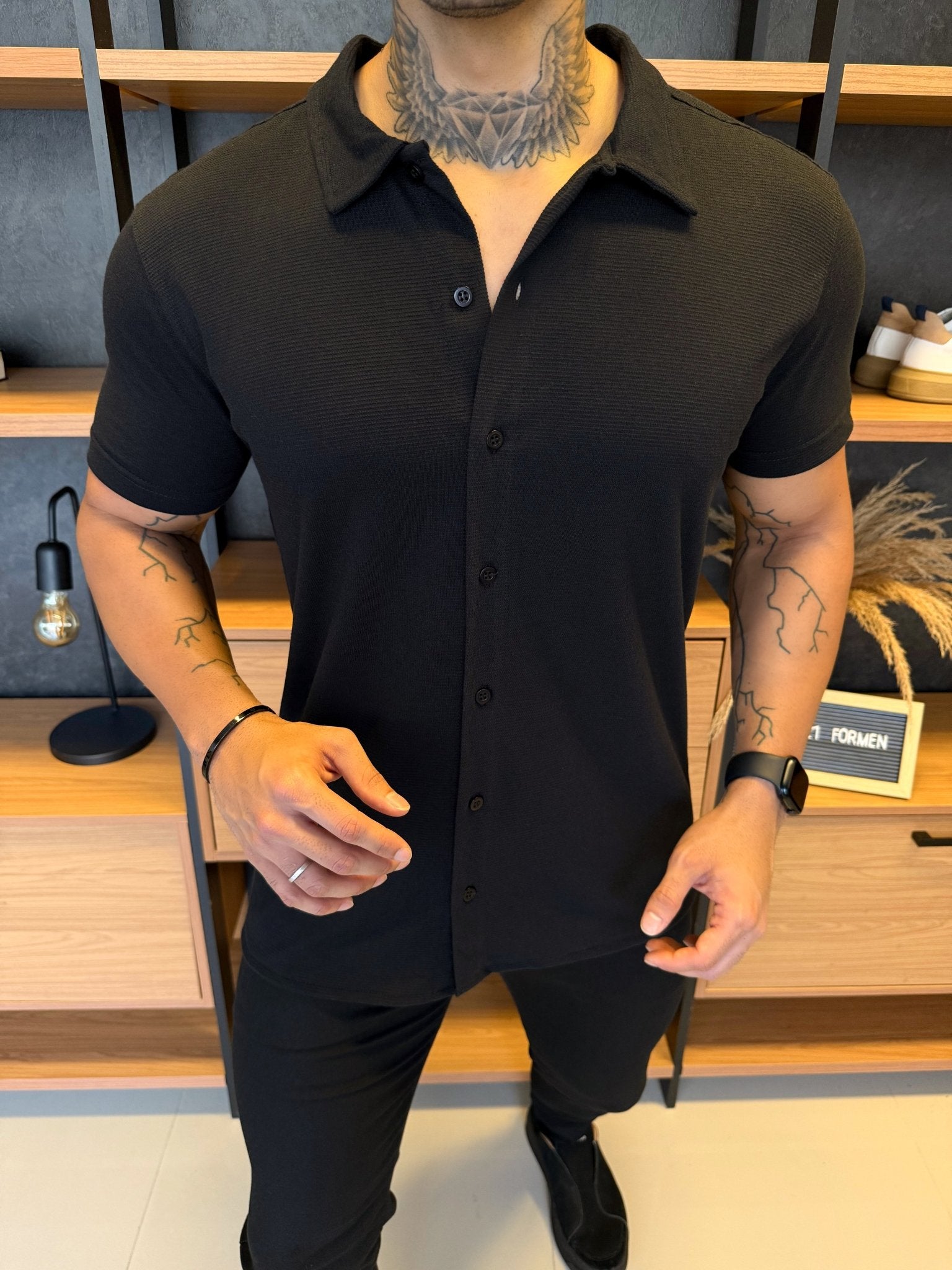 Camisa Ibiza Manga Curta - Preta