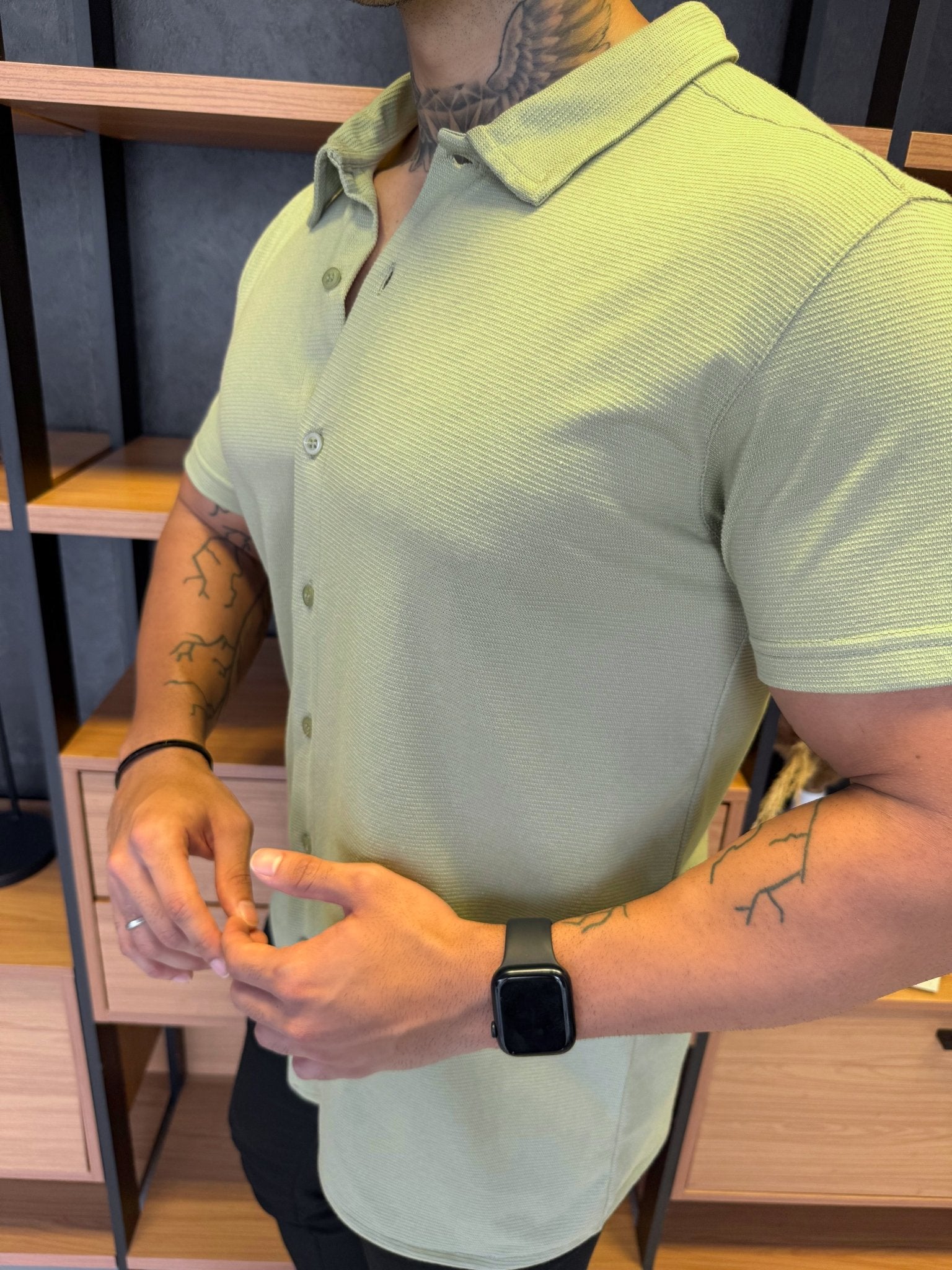 Camisa Ibiza Manga Curta - Verde