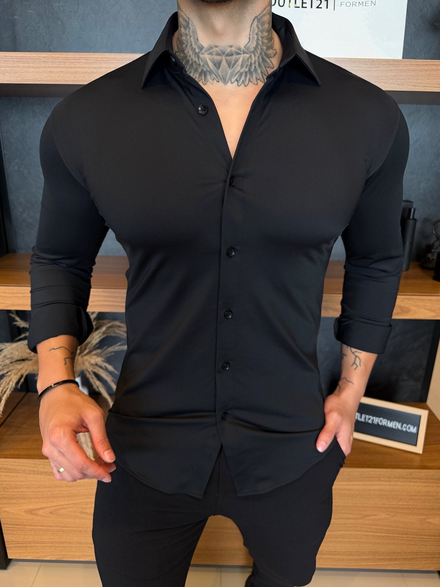 Camisa Tech Soft Manga Longa - Preta