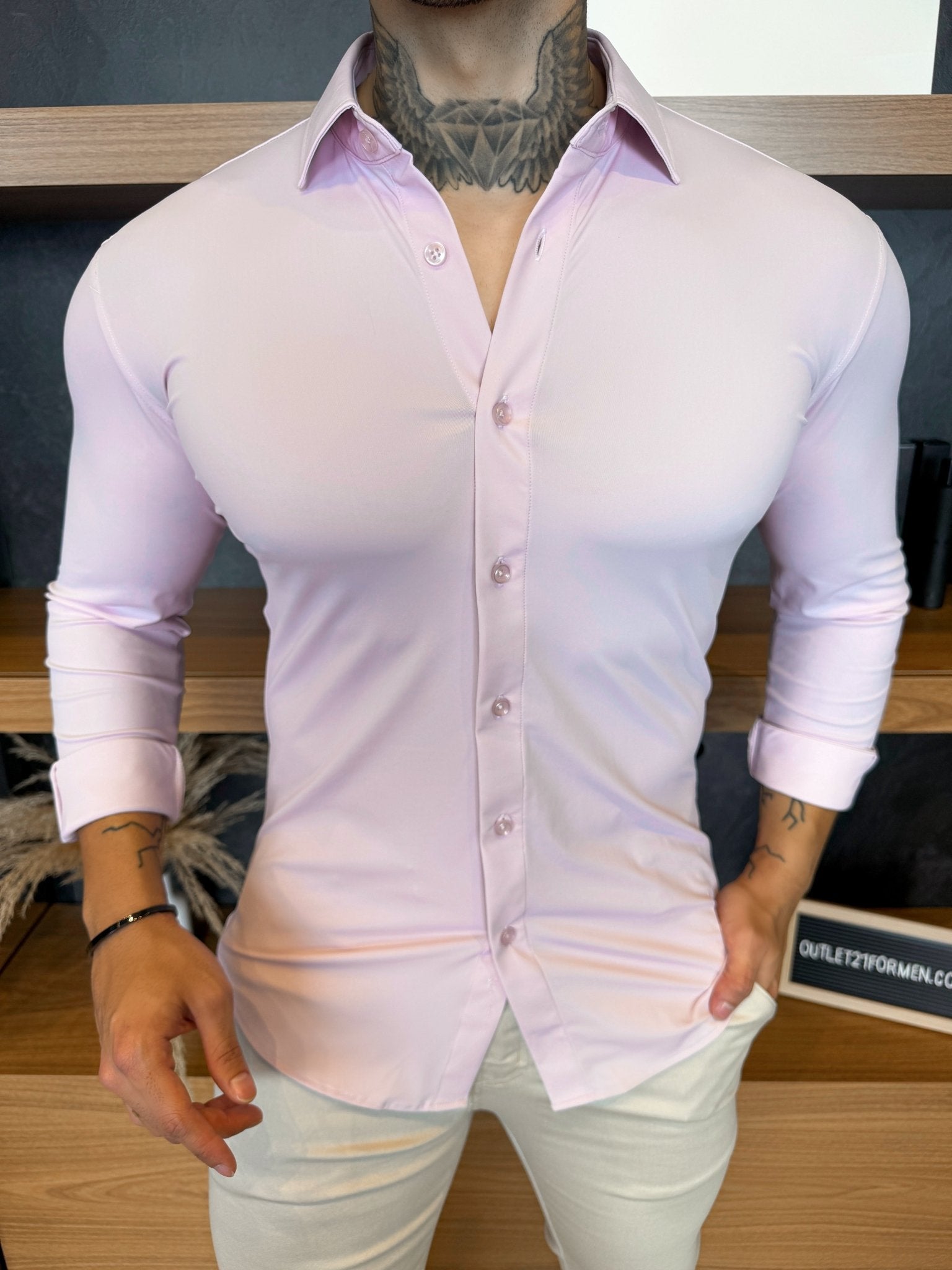 Camisa Tech Soft Manga Longa - Rosa Claro