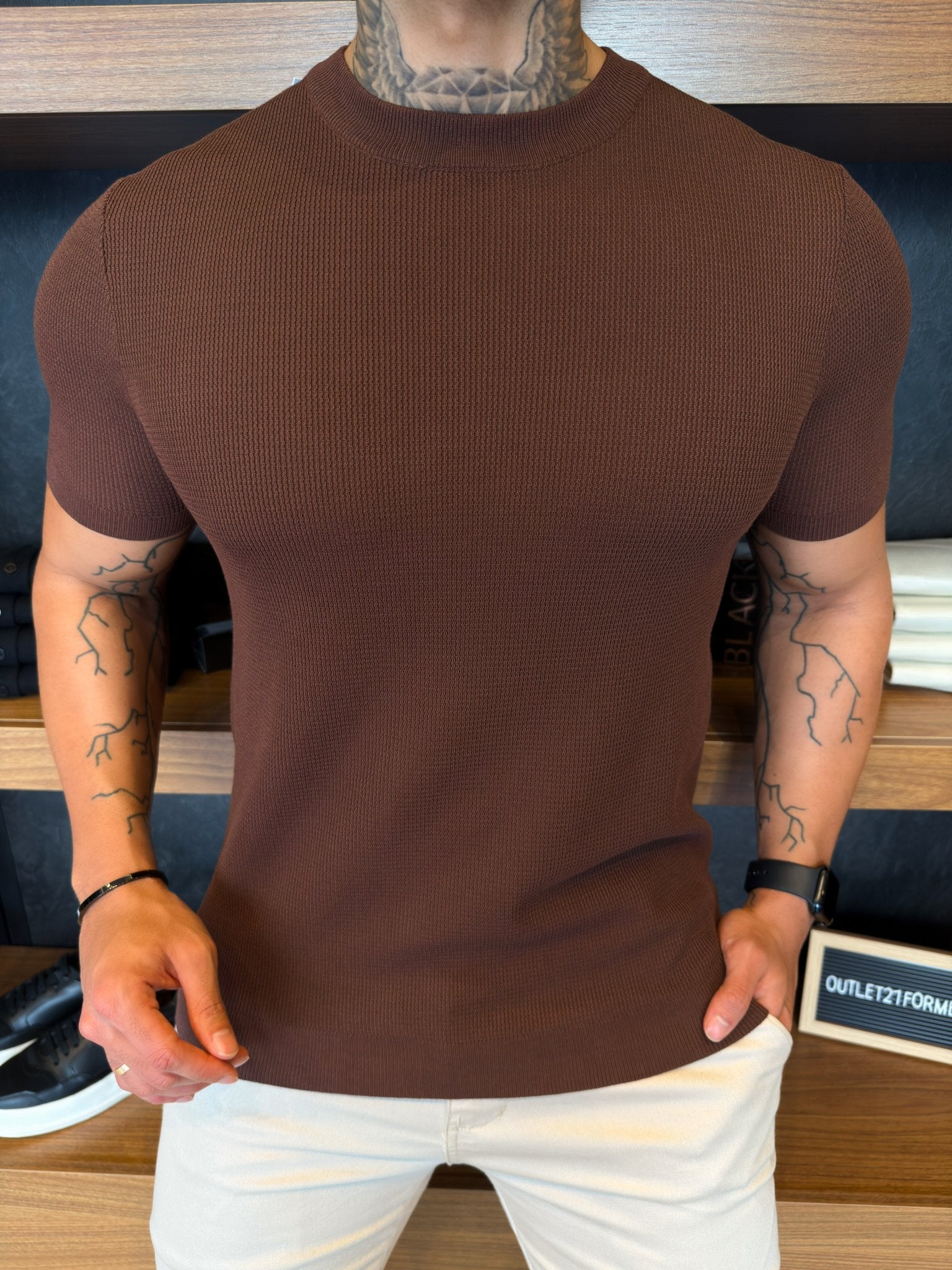 Camiseta Marbella Tricot Nobre - Marrom