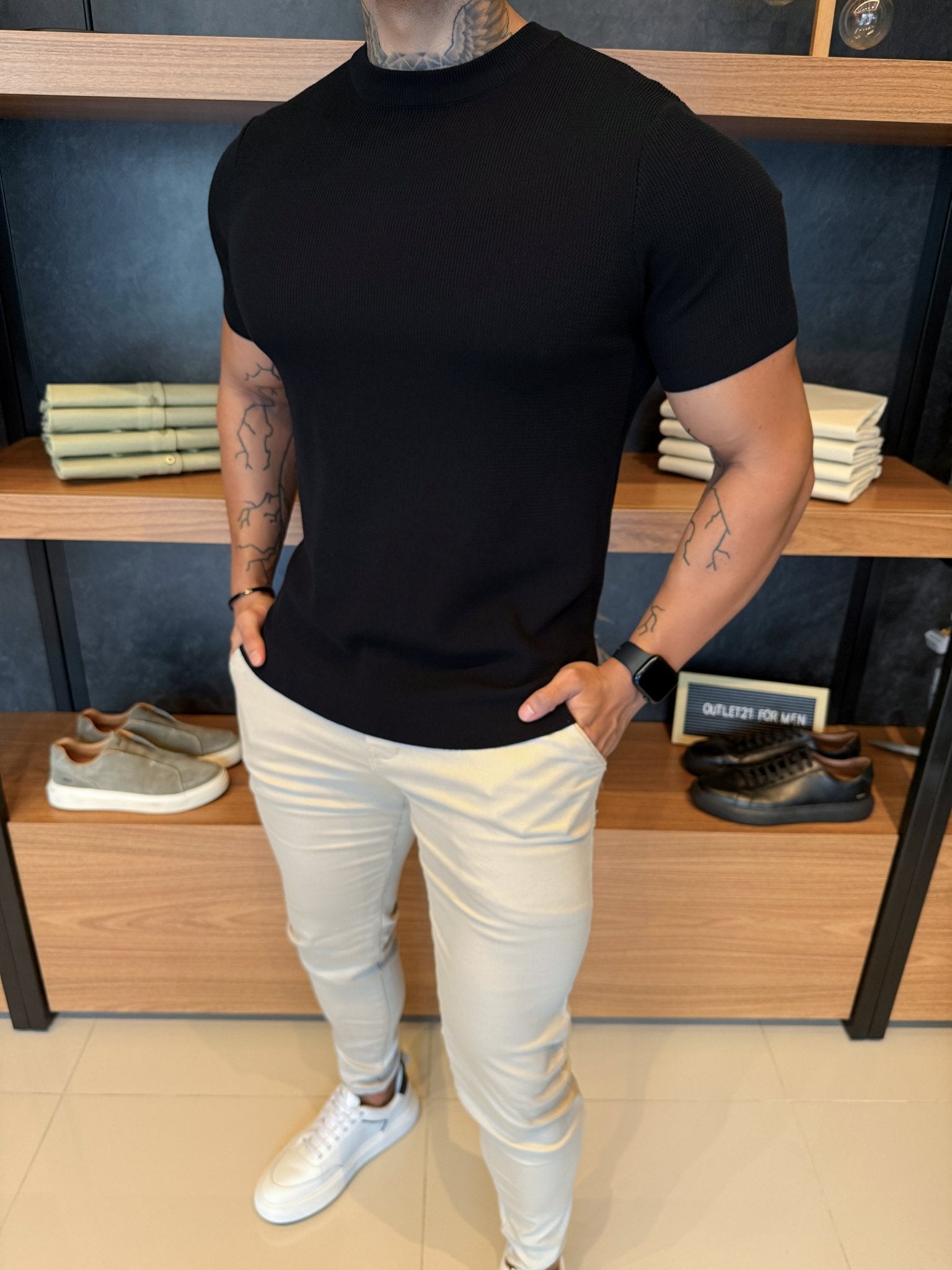 Camiseta Marbella Tricot Nobre Preta
