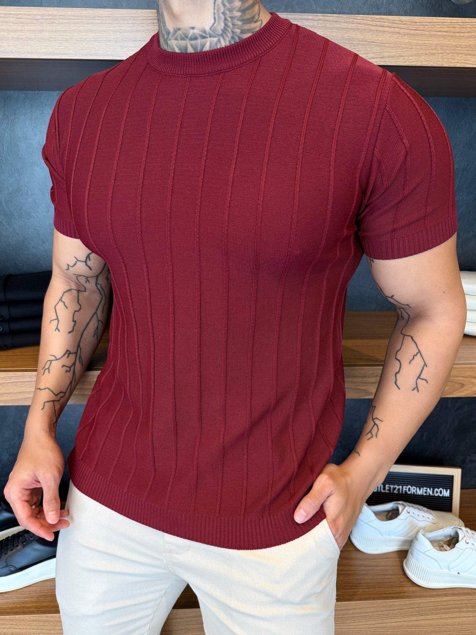 Camiseta Porto Tricot - Bordô