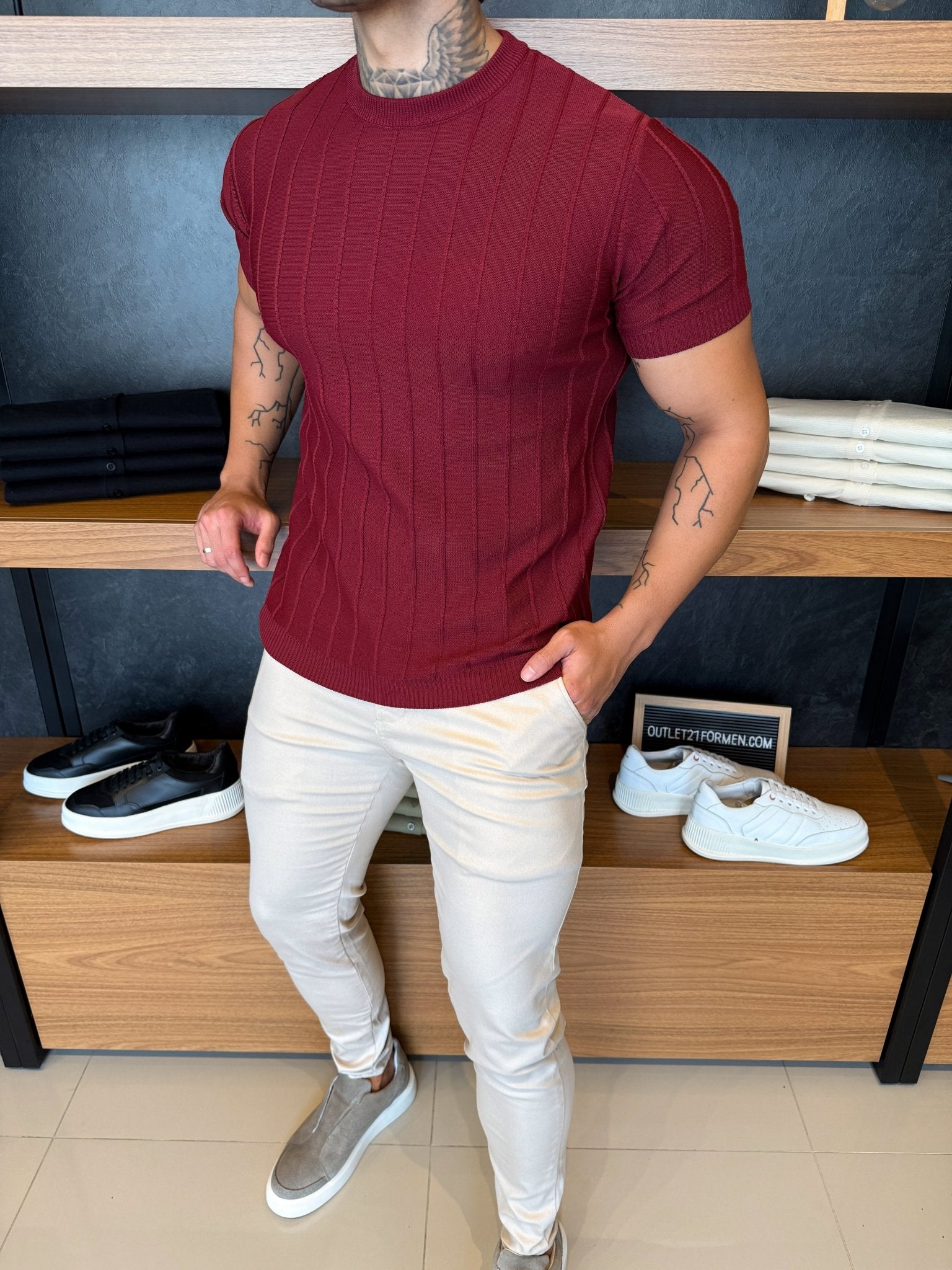 Camiseta Porto Tricot - Bordô