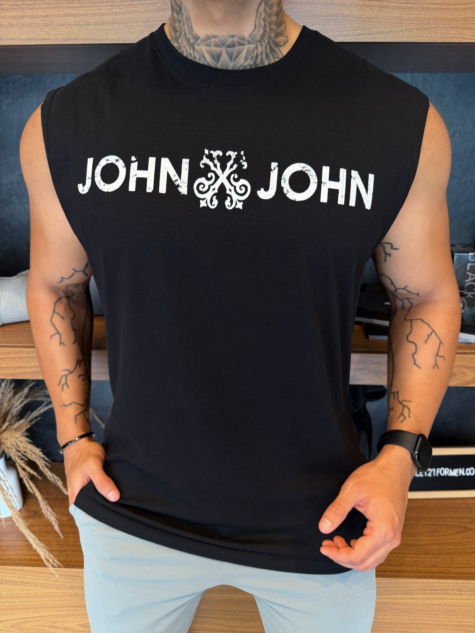 Camiseta Regata John John - Preta