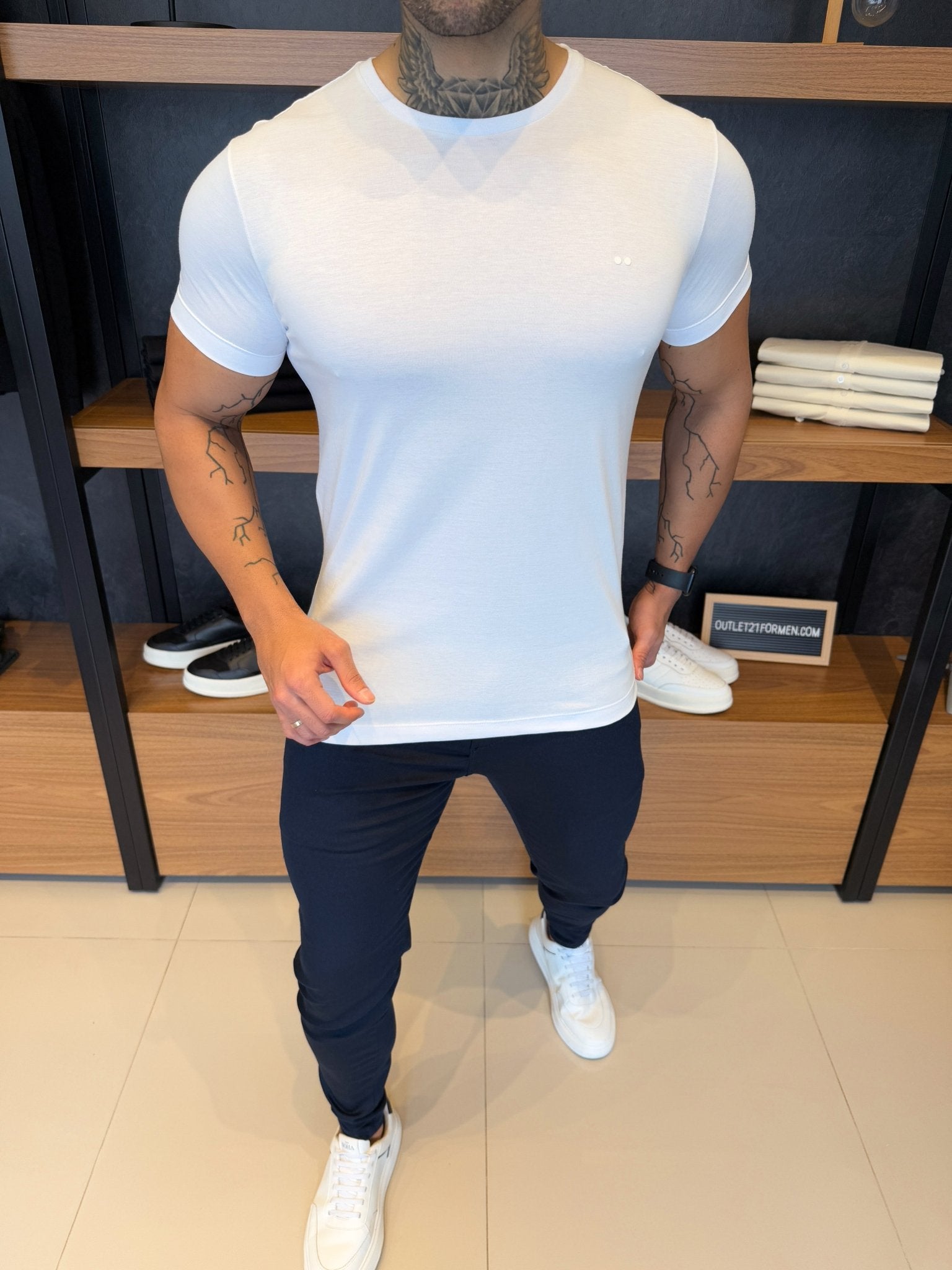Camiseta Simple Algodão Pima Certificada - Branca
