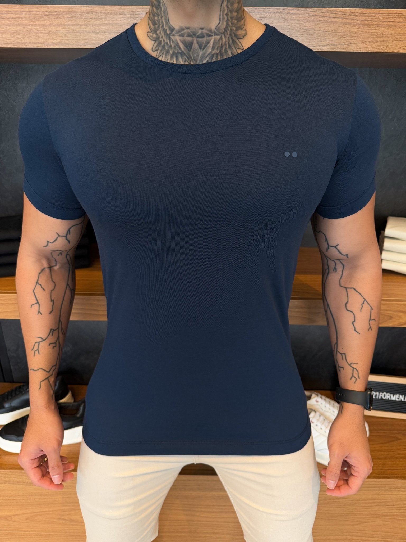 Camiseta Simple Algodão Pima Certificada - Marinho