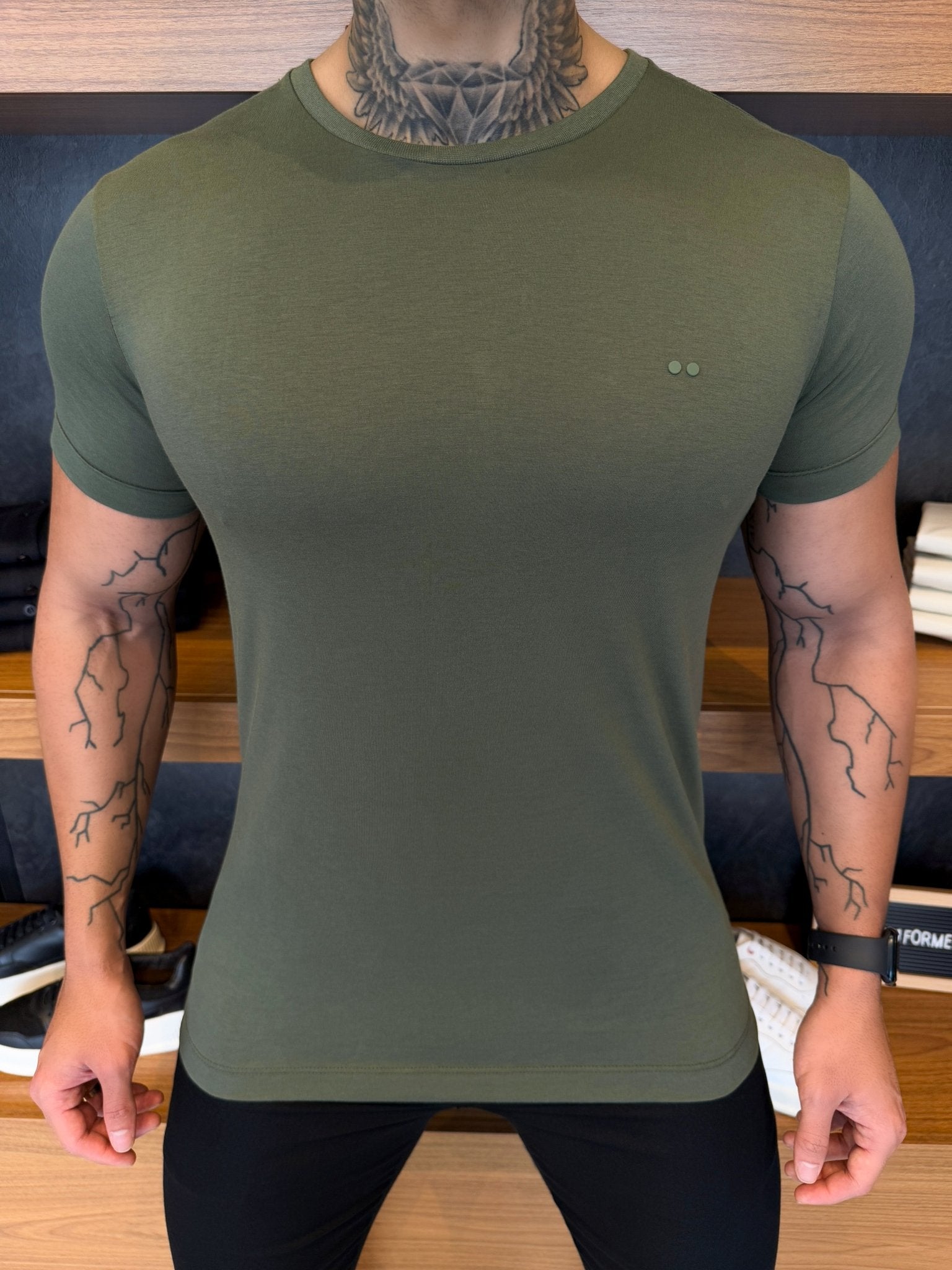 Camiseta Simple Algodão Pima - Militar