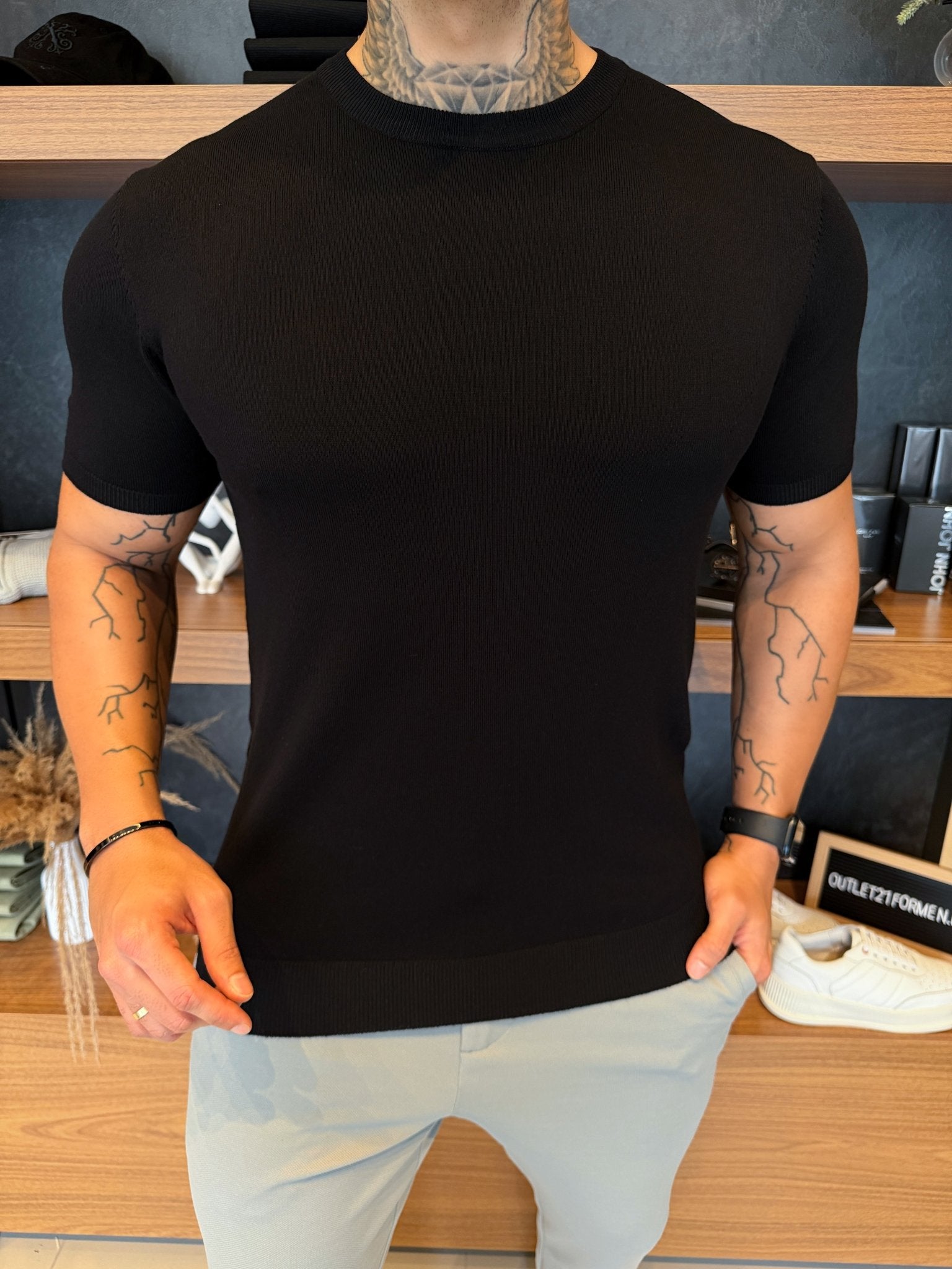 Camiseta Tricot Soft - Preta