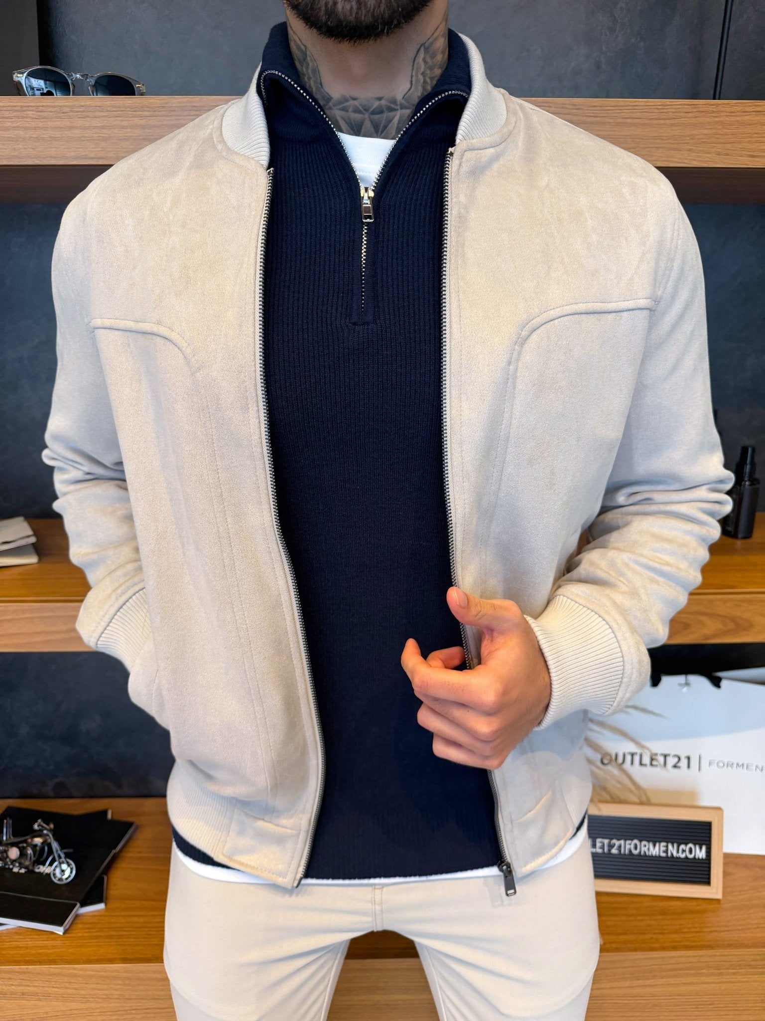 Jaqueta Torino Suede - Cinza
