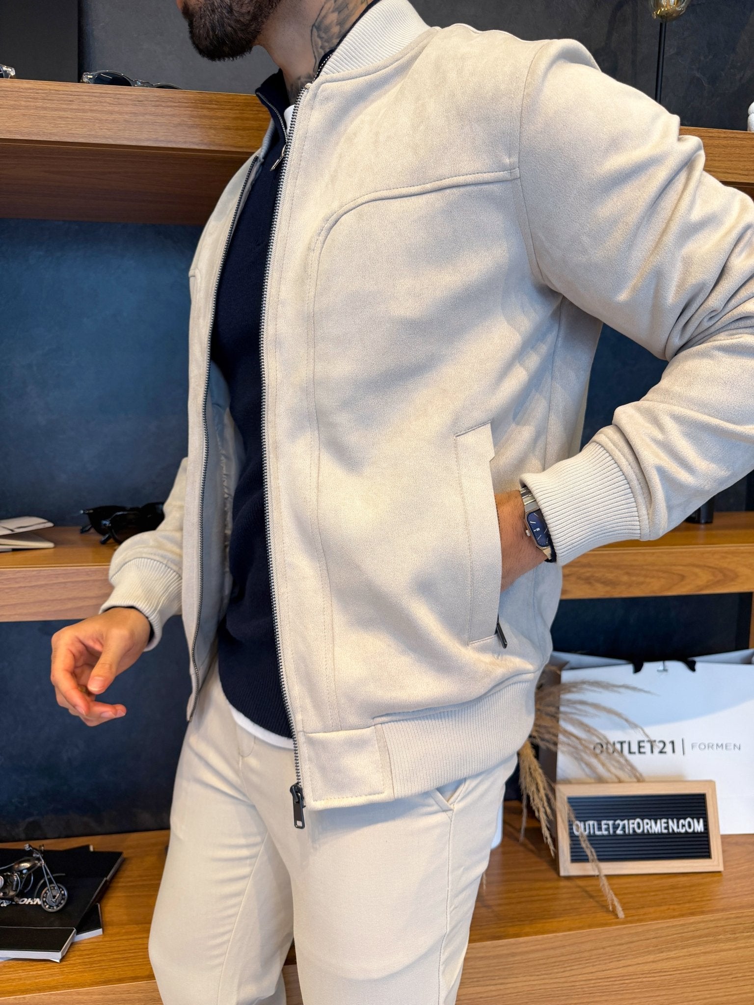 Jaqueta Torino Suede - Cinza