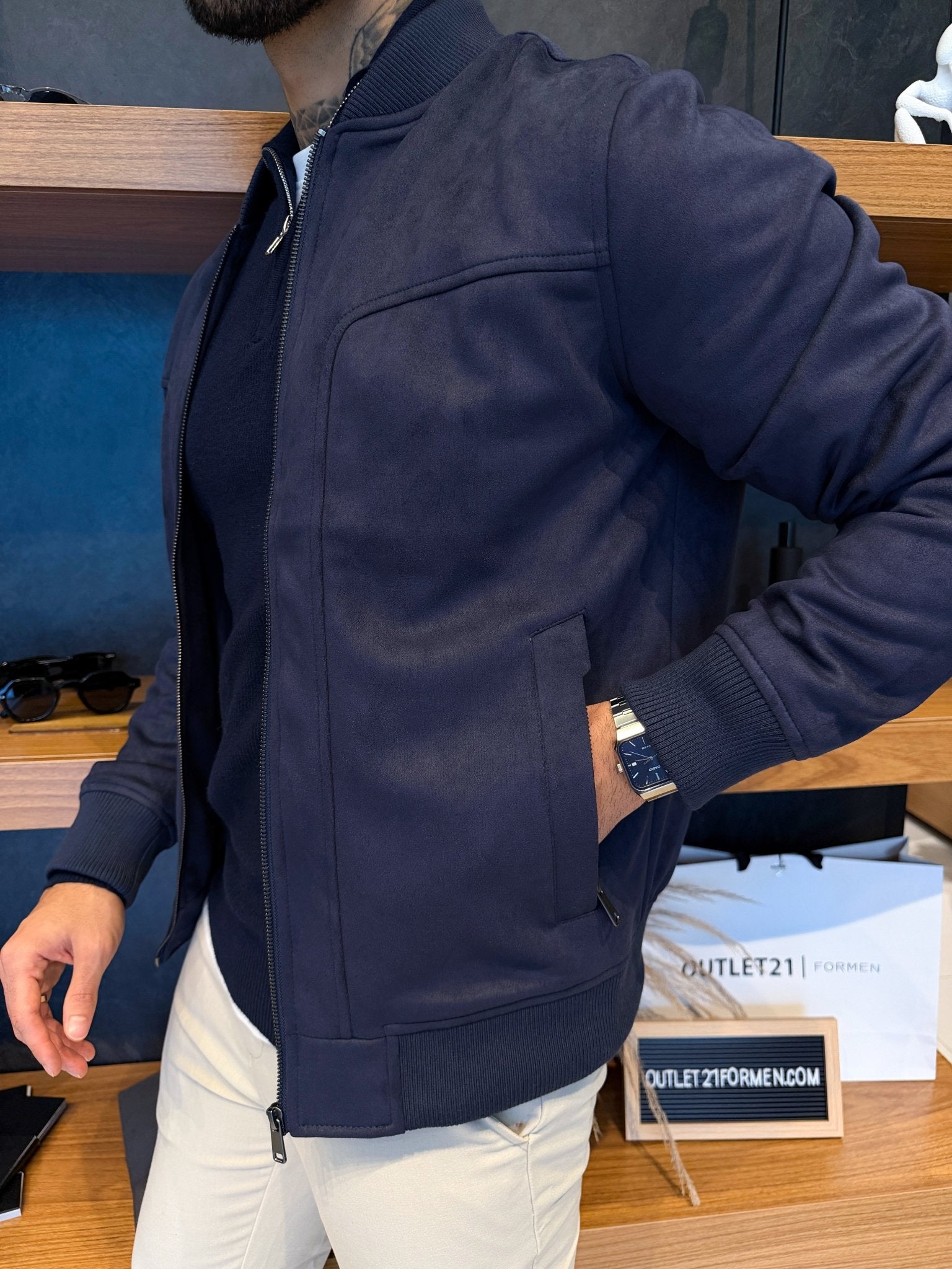 Jaqueta Torino Suede - Marinho