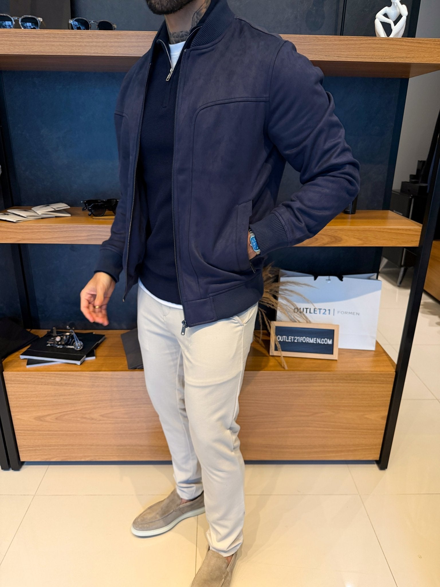 Jaqueta Torino Suede - Marinho