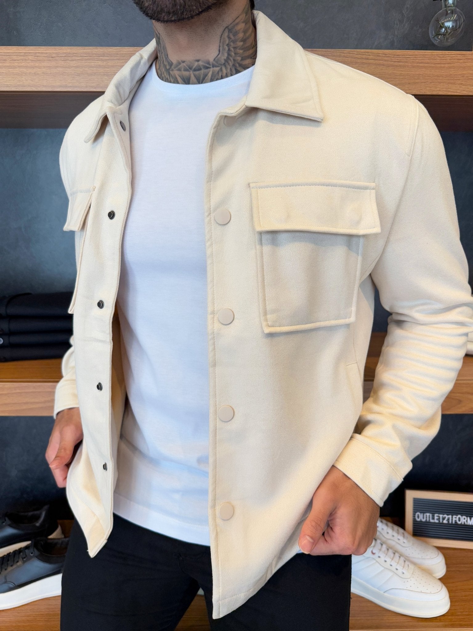 Overshirt London Suede - Off White