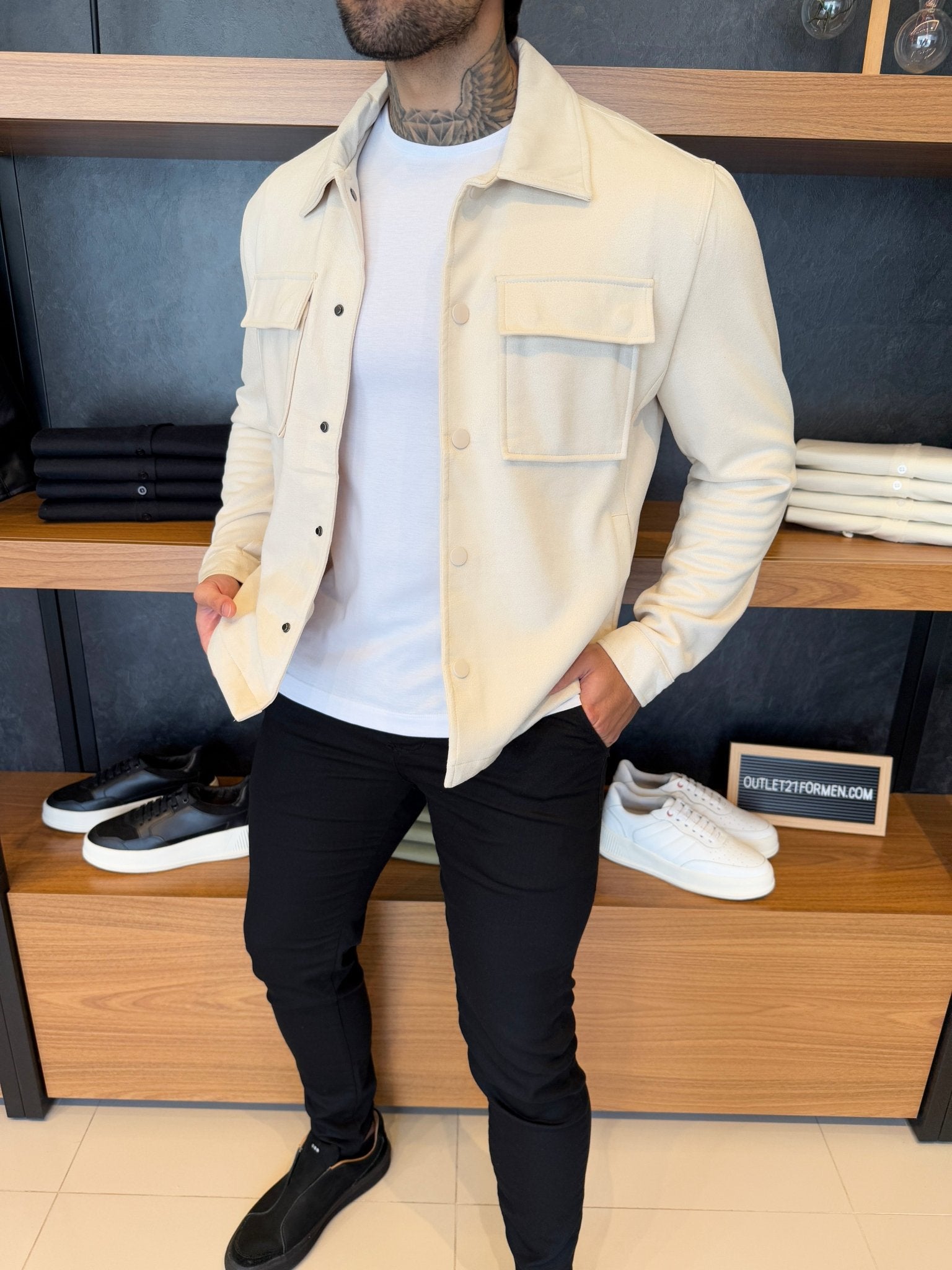 Overshirt London Suede - Off White