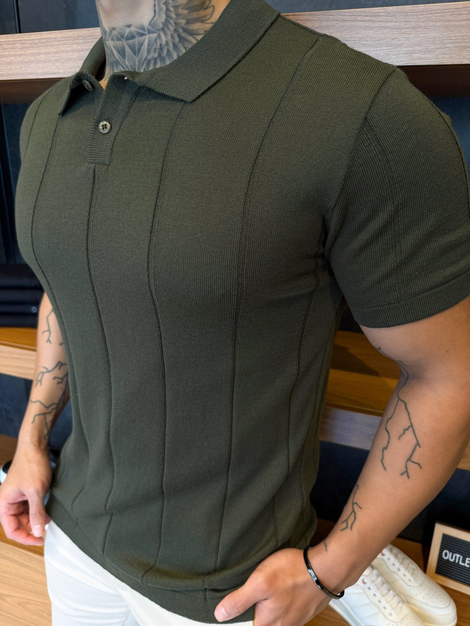 Polo Ank Botões Gola - Musgo