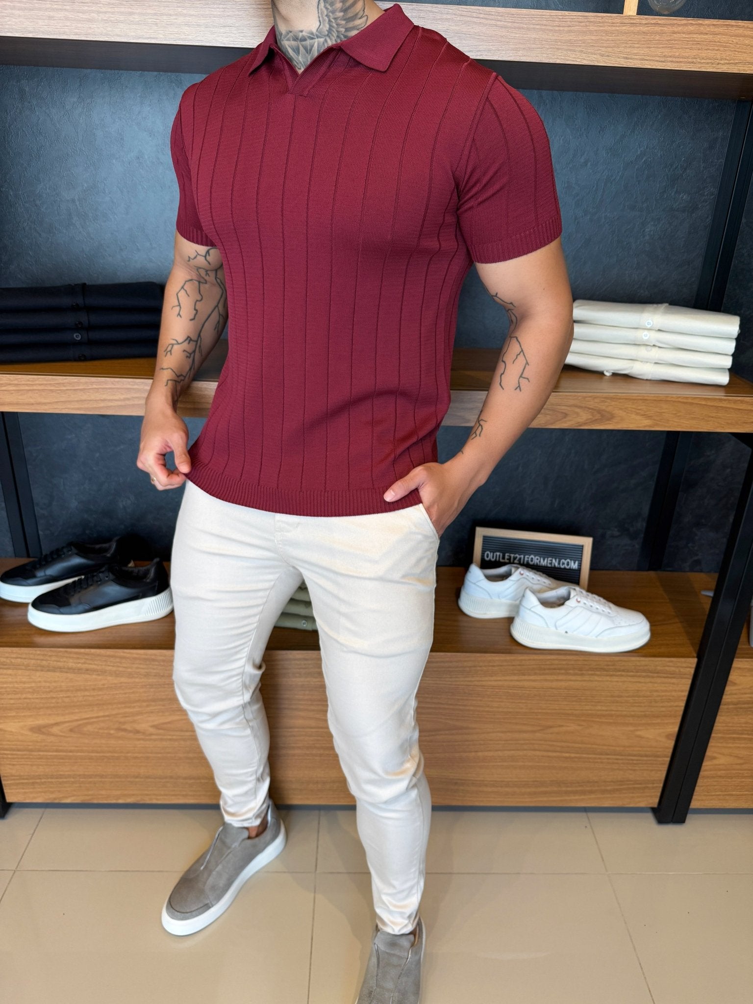 Polo Capri Tricot -  Bordô