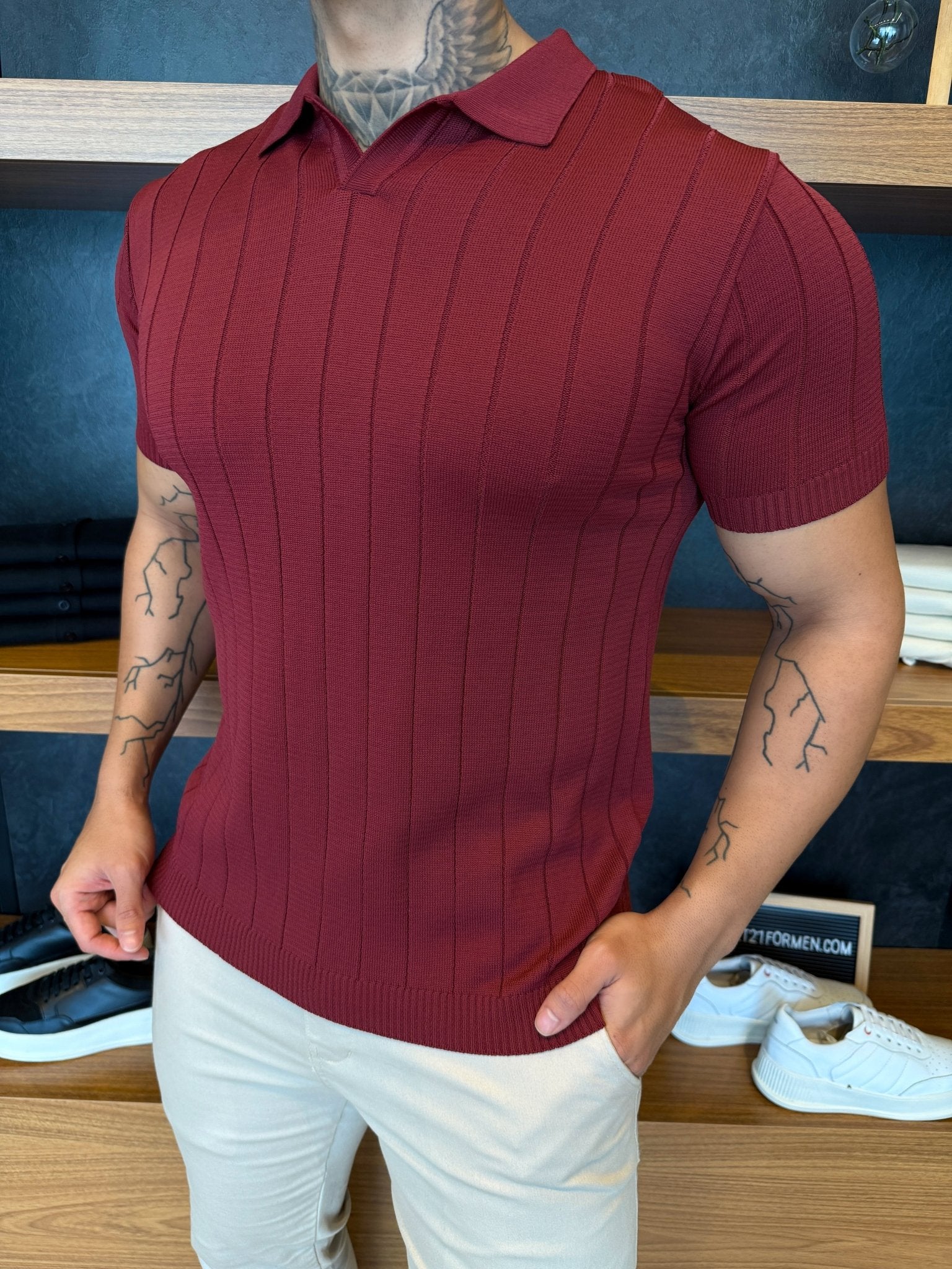 Polo Capri Tricot -  Bordô