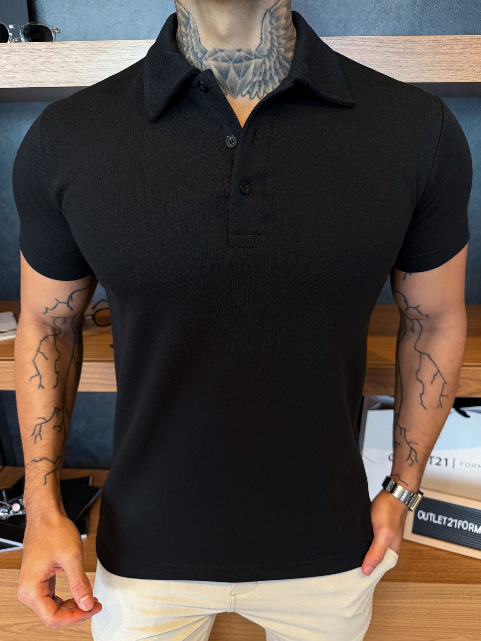 Polo Cotton Soft - Preta