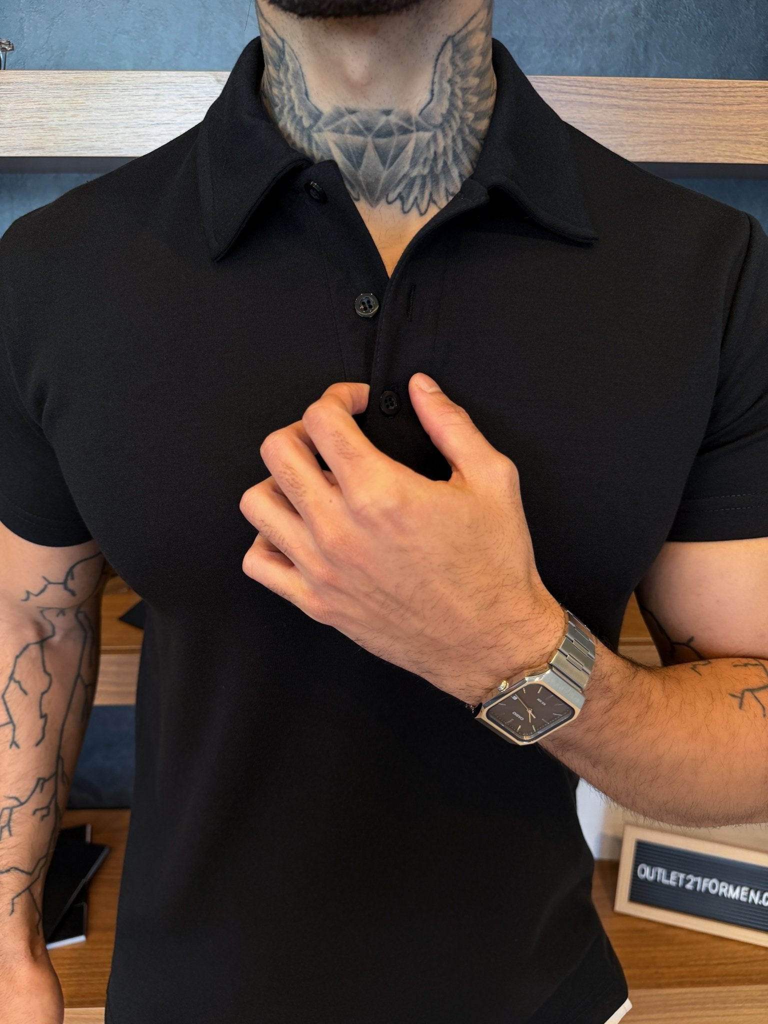 Polo Cotton Soft - Preta
