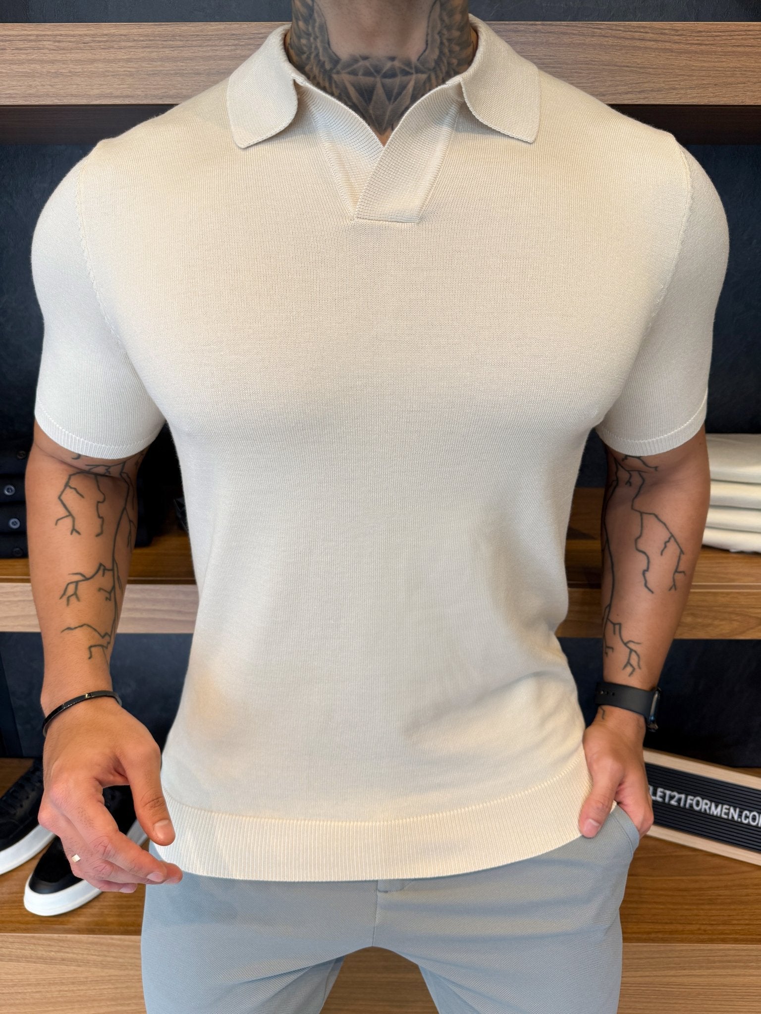 Polo Montreal Tricot Nobre - Off White