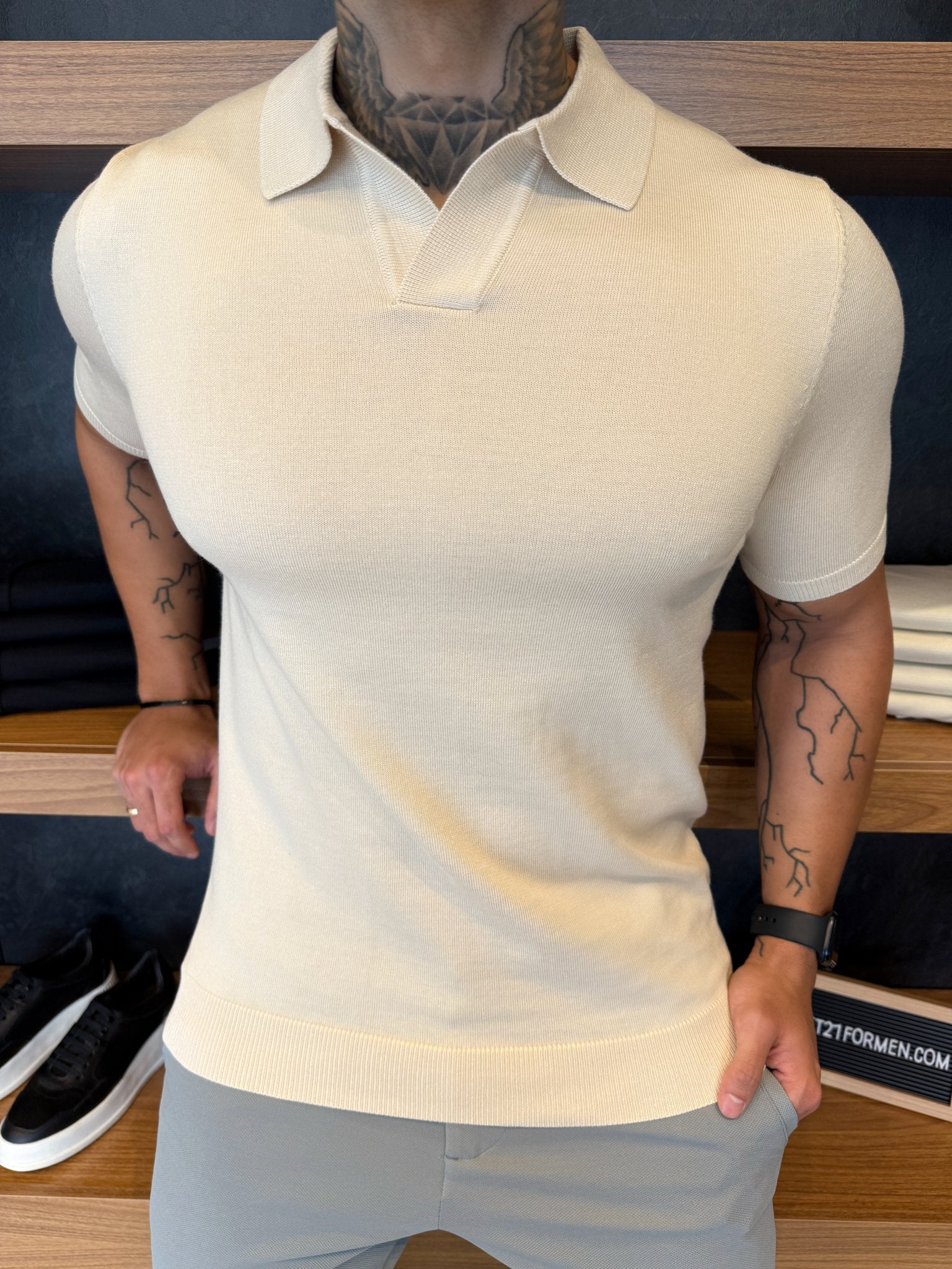 Polo Montreal Tricot Nobre - Off White