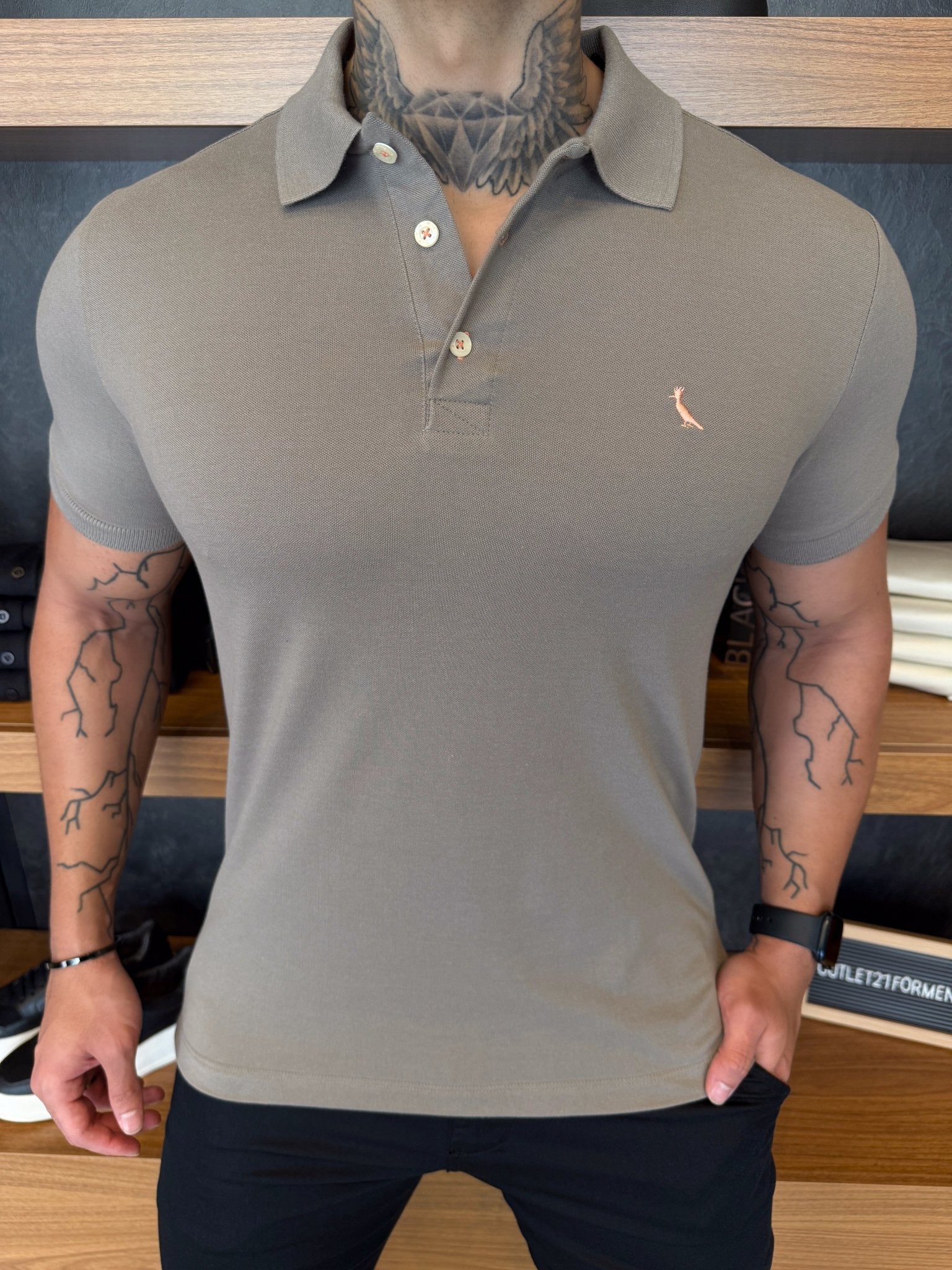 Polo Reserva Logo Peito - Cinza Lua