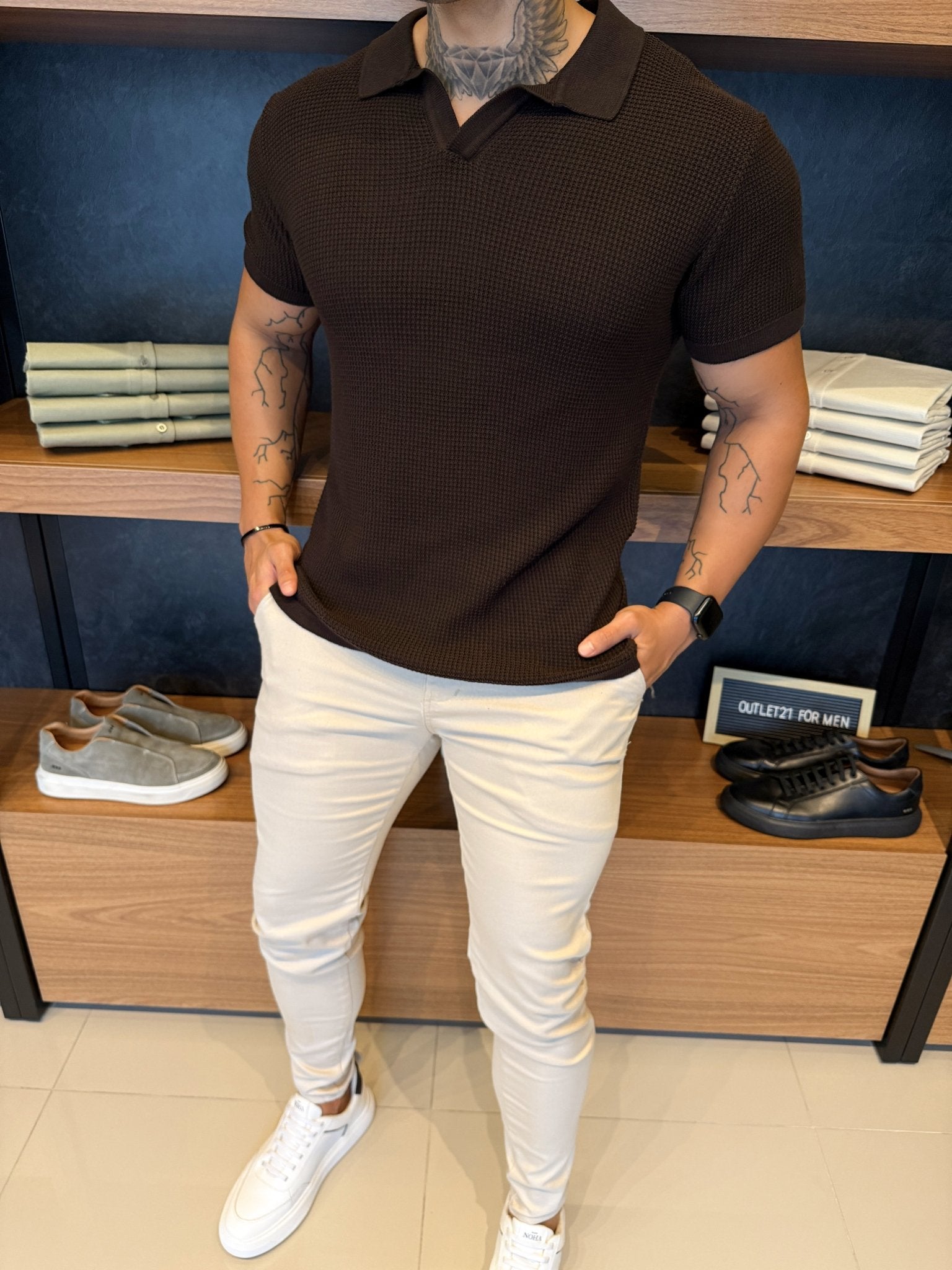 Polo Tricot Ank Marrom