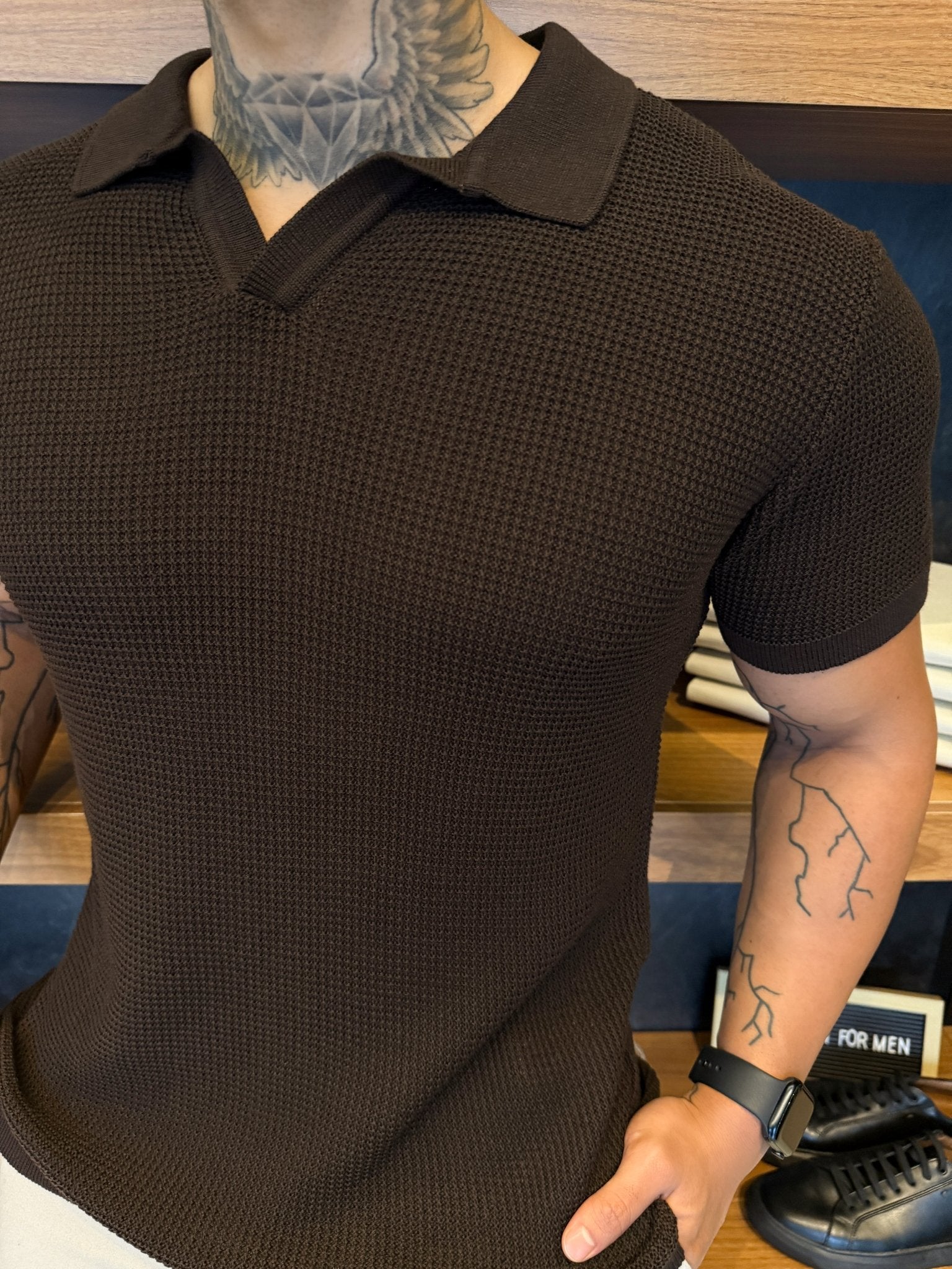 Polo Tricot Ank Marrom