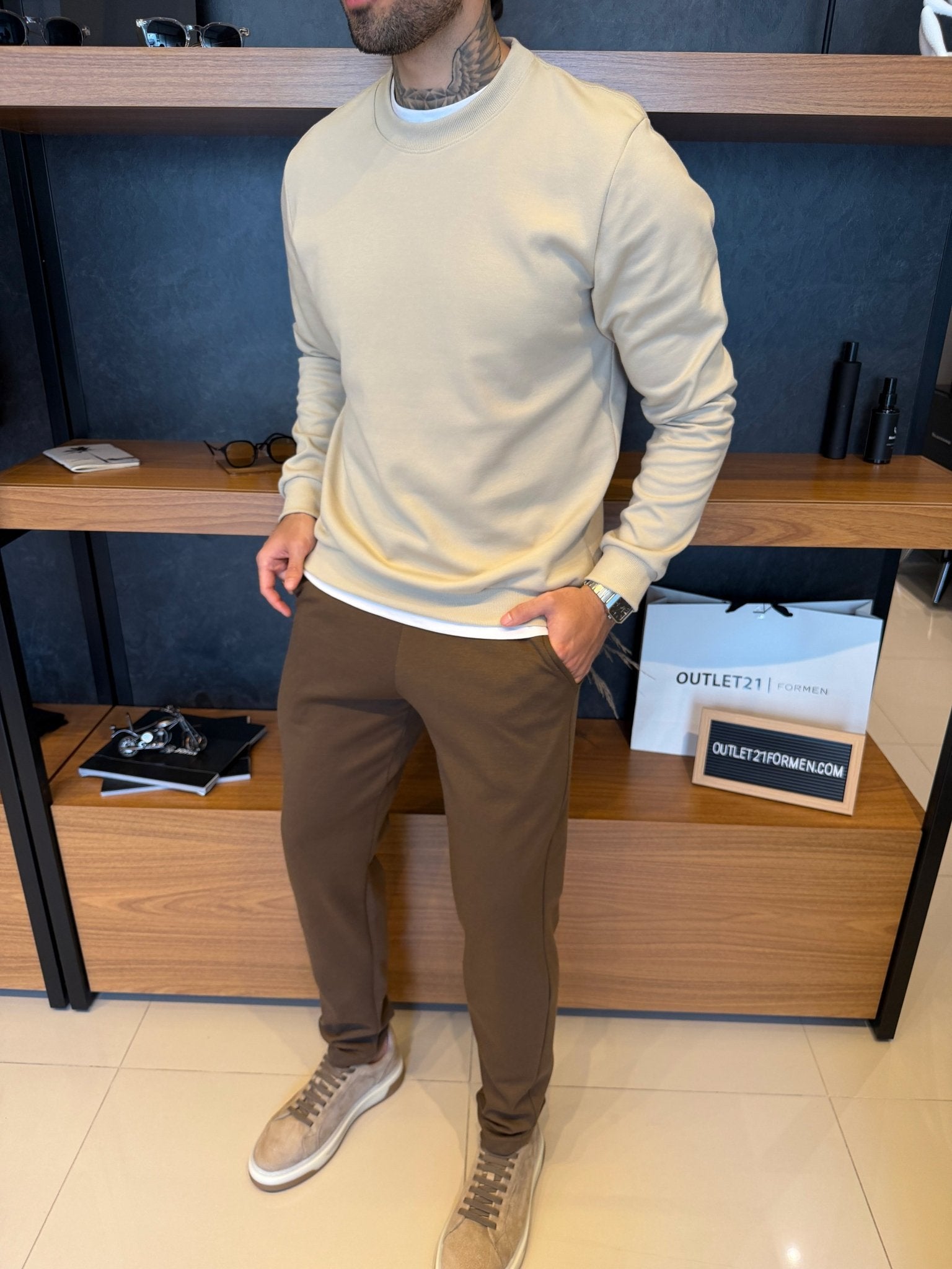 Suéter Brooklyn Cotton Comfort  - Khaki