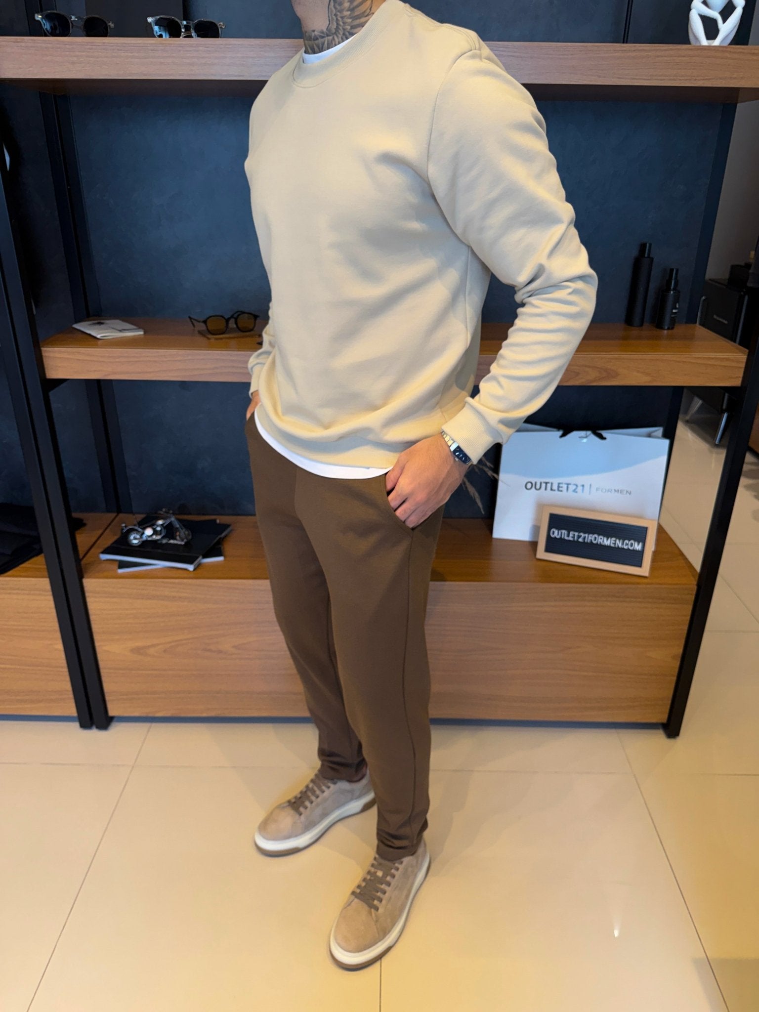 Suéter Brooklyn Cotton Comfort  - Khaki